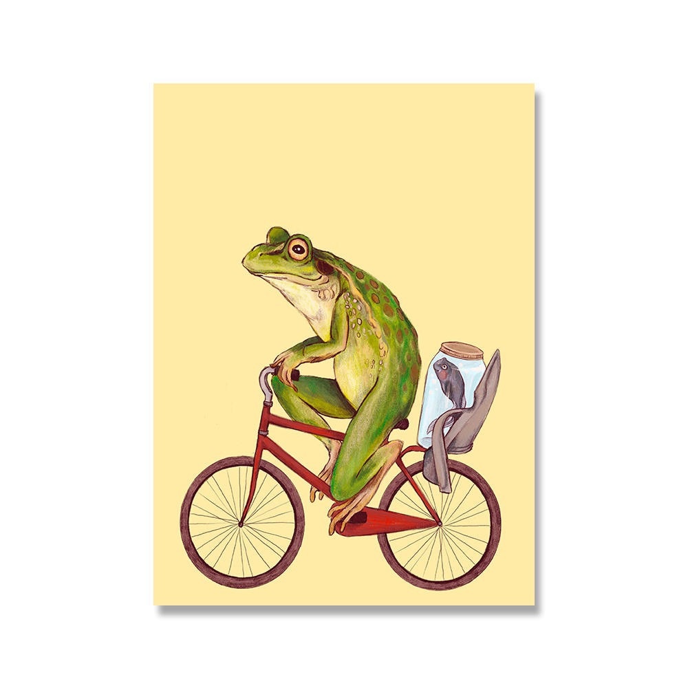 Field’s of Happiness Collection Frog Ride 8 x 12 Canvas Print